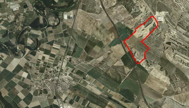 Localización de la zona de préstamo – vertedero en Villafranca