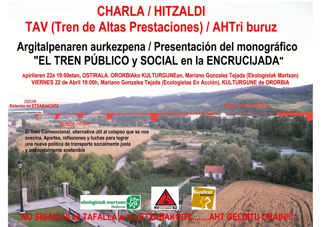 Cartel de la charla en Ororbia